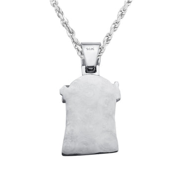 White 14k White Gold Diamond Jesus Piece 0.75ctw